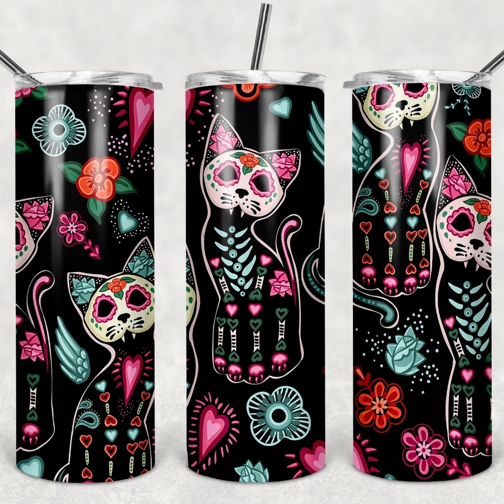 Custom 20oz cat tumbler!